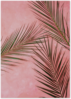 Posterux© | Pink Palm Leaves Poster - Tropical Nature Wall Print poster – premium wall art