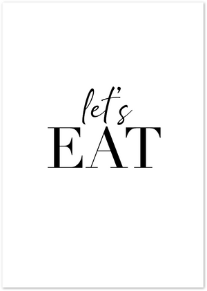 Posterux© | Let’s Eat – Kitchen Typography Poster poster – premium wall art