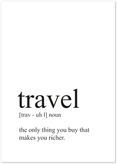 Posterux© | Travel Definition – Inspirational Quote Poster poster – premium wall art