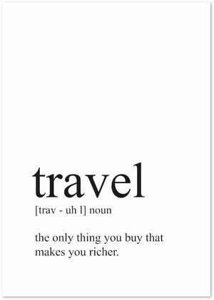 Posterux© | Travel Definition – Inspirational Quote Poster poster – premium wall art
