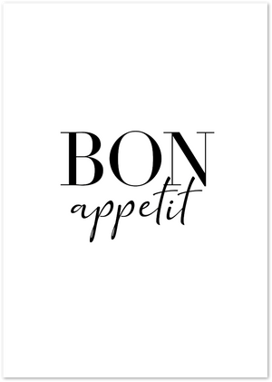 Posterux© | Bon Appétit – Stylish Kitchen Typography Poster poster – premium wall art