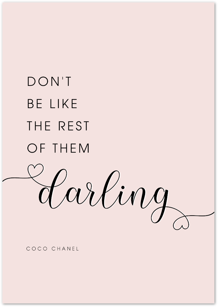 Posterux© | Coco Chanel Quote – Chic Minimalist Poster poster – premium wall art