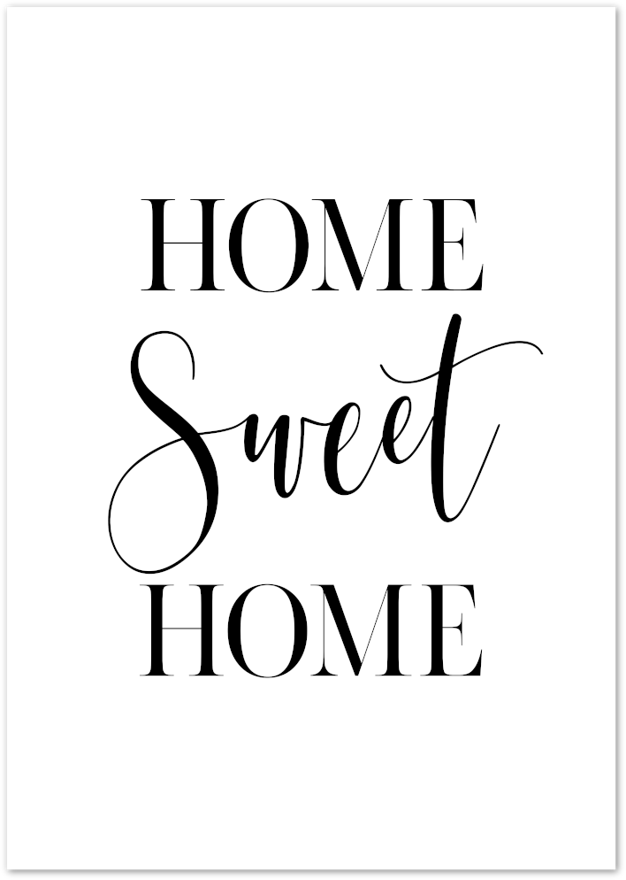 Posterux© | Home Sweet Home – Modern Typography Posterlov poster – premium wall art
