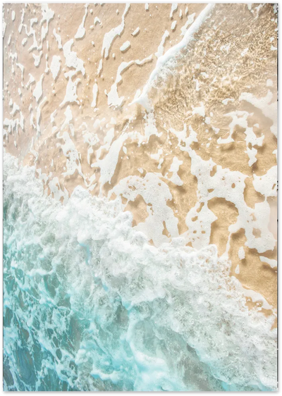Posterux© | Coastal Serenity – Aerial Ocean & Beach Poster poster – premium wall art
