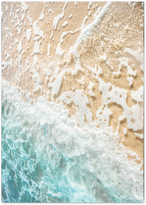 Posterux© | Coastal Serenity – Aerial Ocean & Beach Poster poster – premium wall art