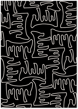 Posterux© | Monochrome Tribal Pattern – Bold Abstract Art poster – premium wall art