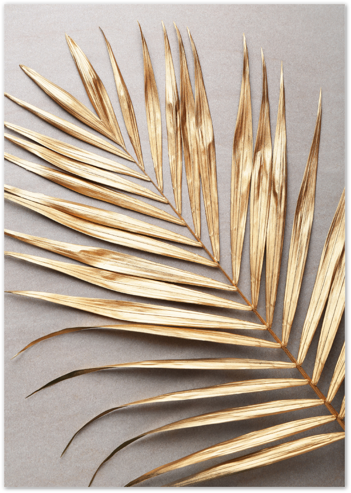 Posterux© | Golden Palm Leaf – Botanical Art Poster poster – premium wall art