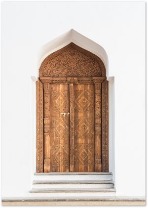 Posterux© | Ornate Wooden Door Poster – Exquisite Architectural Art poster – premium wall art
