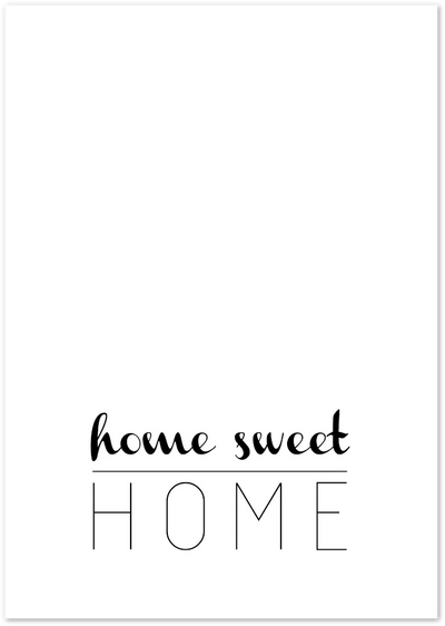 Posterux© | Home Sweet Home – Elegant Family Quote Poster poster – premium wall art
