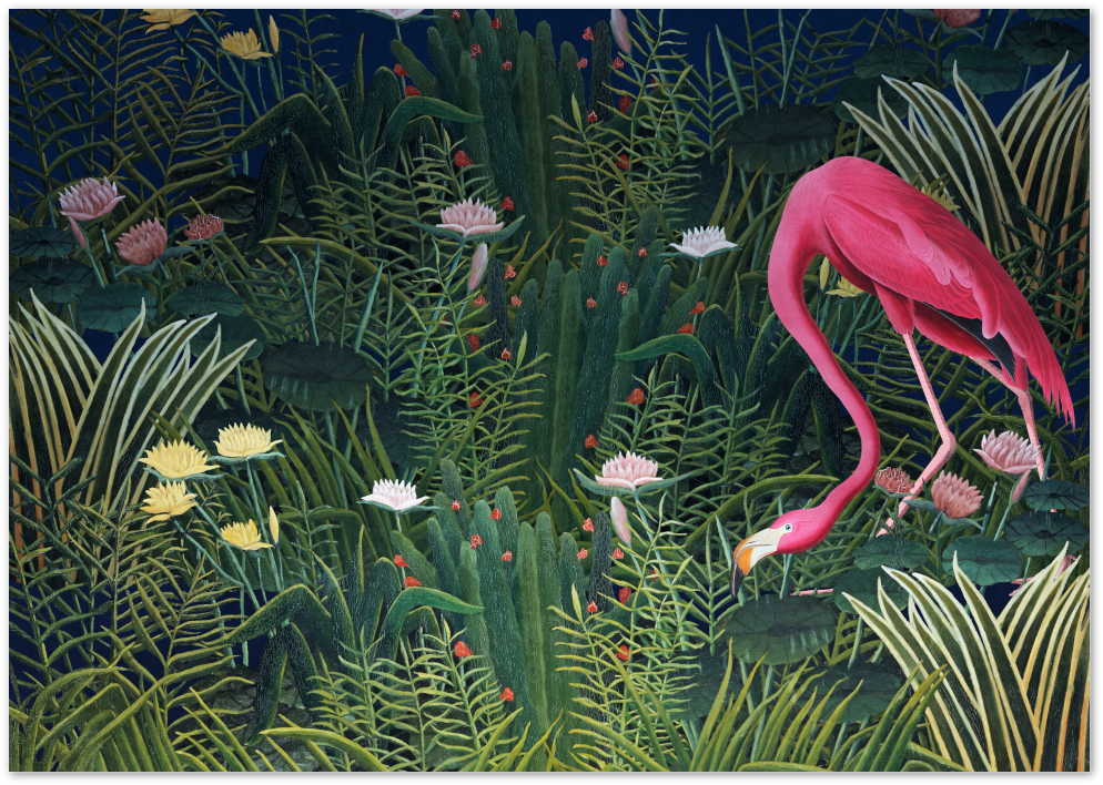 Posterux© | Tropical Flamingo Poster – Exotic Jungle Wall Art poster – premium wall art