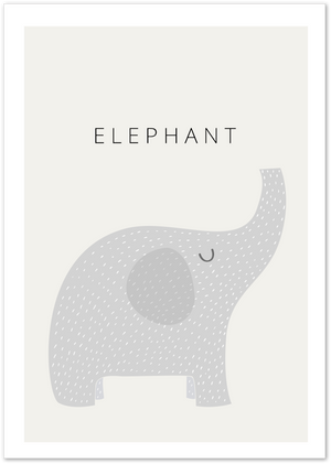 Posterux© | Minimalist Elephant Poster – Cute Nursery Wall Art poster – premium wall art