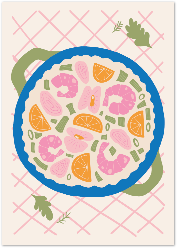 Posterux© | Seafood Paella Poster – Vibrant Spanish Kitchen Art poster – premium wall art