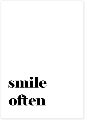 Posterux© | Smile Often – Positive Mindset Typography Poster poster – premium wall art