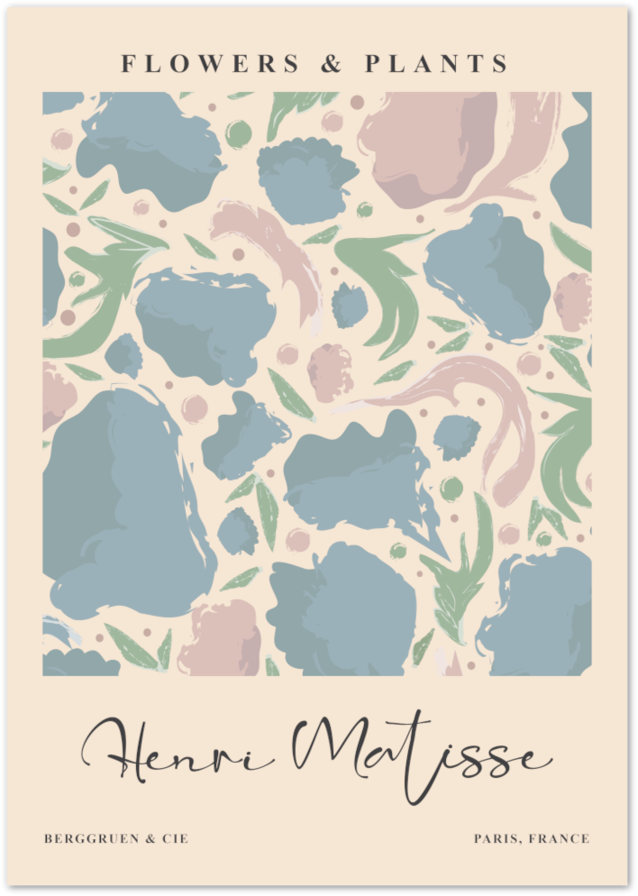 Posterux© | Henri Matisse Flowers & Plants Poster – Modern Abstract Botanical Art poster – premium wall art