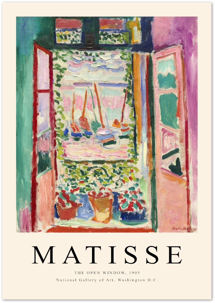 Posterux© | Matisse The Open Window Poster – Vibrant Impressionist Art poster – premium wall art