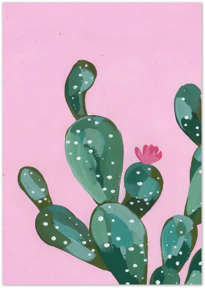 Posterux© | Cactus Bloom Poster – Modern Botanical Wall Art poster – premium wall art