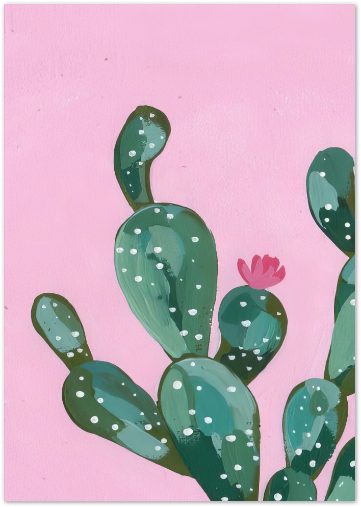 Posterux© | Cactus Bloom Poster – Modern Botanical Wall Art poster – premium wall art