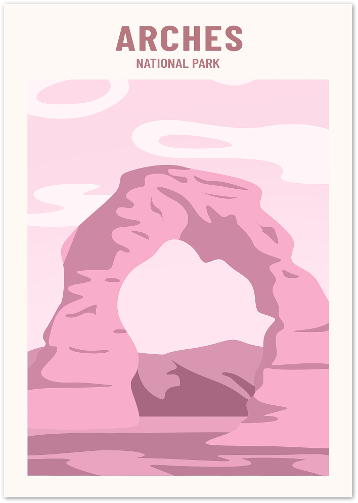 Posterux© | Arches National Park Poster – Minimalist Nature Wall Art poster – premium wall art