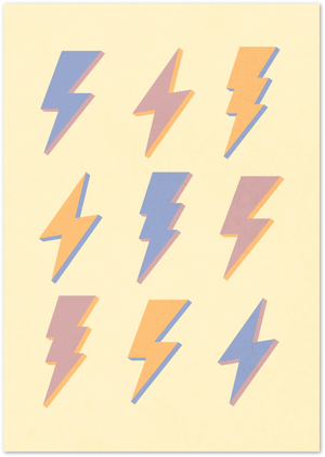 Posterux© | Lightning Bolt Poster – Retro Pop Art Print poster – premium wall art