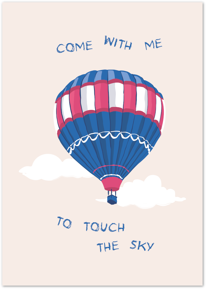 Posterux© | Hot Air Balloon Poster – Dreamy Adventure Art poster – premium wall art
