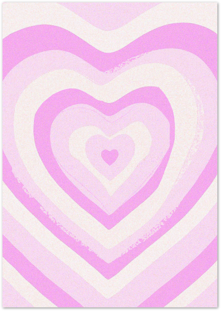 Posterux© | Pink Heart Layers Poster – Retro Love Art poster – premium wall art