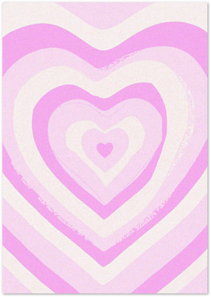 Posterux© | Pink Heart Layers Poster – Retro Love Art poster – premium wall art