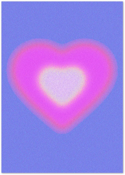 Posterux© | Glowing Heart Poster – Dreamy Pastel Aesthetic Art poster – premium wall art