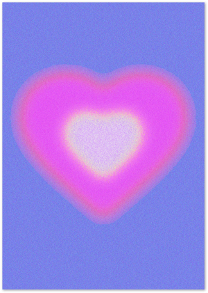 Posterux© | Glowing Heart Poster – Dreamy Pastel Aesthetic Art poster – premium wall art