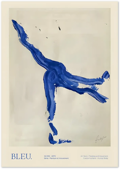 Posterux© | Bleu Abstract Movement Poster – Minimalist Art poster – premium wall art