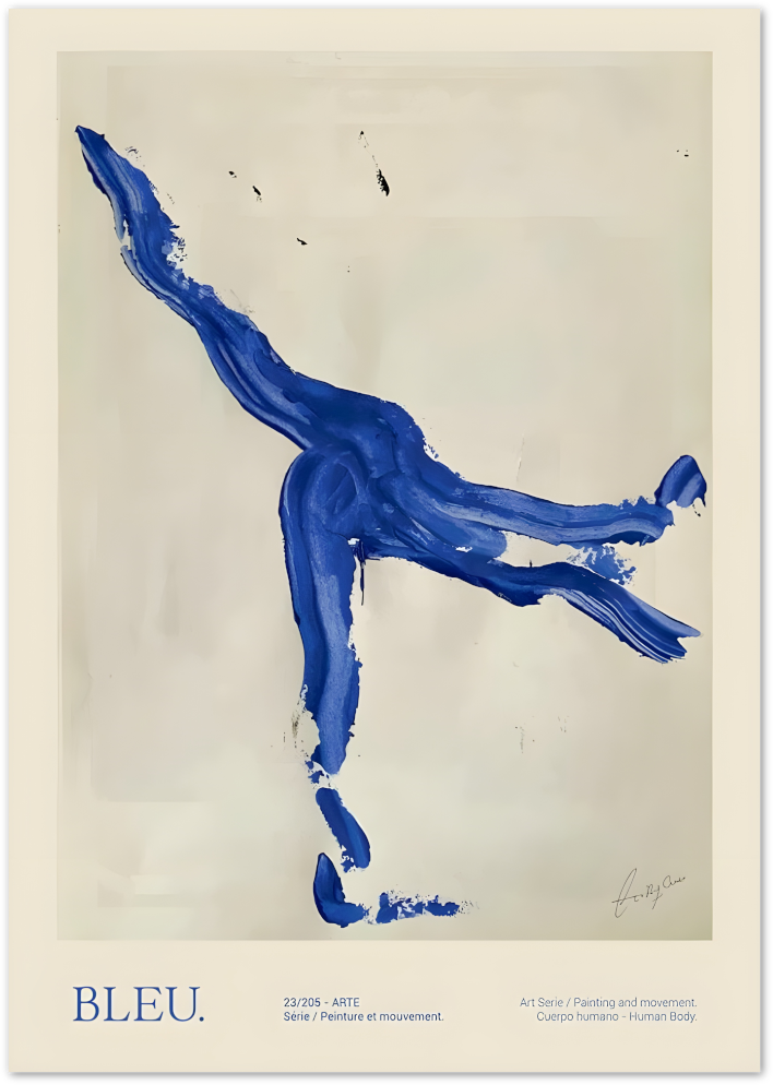 Posterux© | Bleu Abstract Movement Poster – Minimalist Art poster – premium wall art