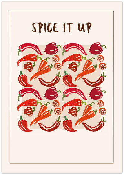 Posterux© | Spice It Up Poster – Kitchen Wall Art poster – premium wall art