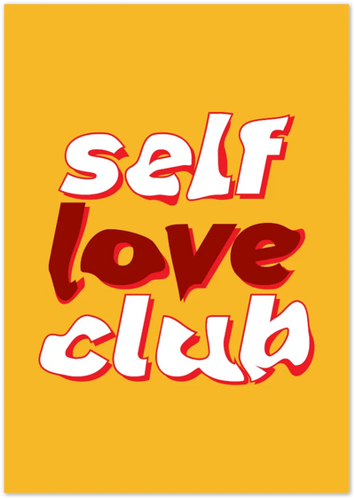 Posterux© | Self Love Club Poster – Retro Pop Art Print poster – premium wall art