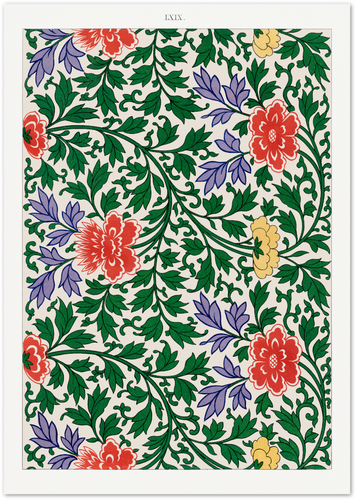 Posterux© | Vintage Botanical Poster – Classic Floral Pattern Print poster – premium wall art