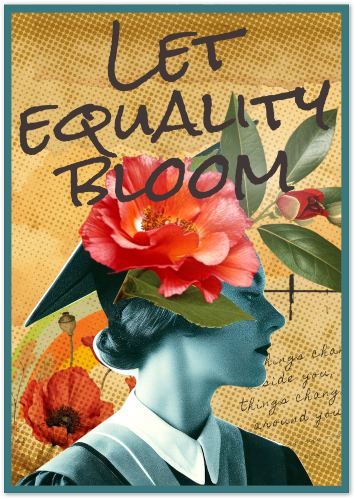 Posterux© | Let Equality Bloom Poster – Feminist Collage Art poster – premium wall art