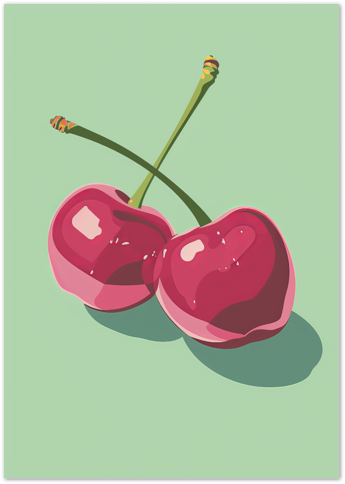 Posterux© | Cherry Pop Poster – Bright Fruit Pop Art poster – premium wall art