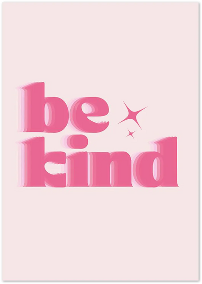 Posterux© | Be Kind Poster – Positive Typography Art poster – premium wall art