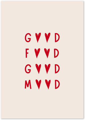 Posterux© | Good Food Mood Poster – Fun Minimalist Quote Print poster – premium wall art