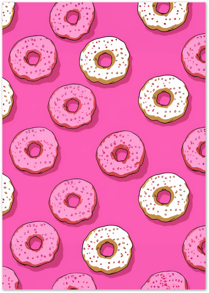 Posterux© | Donuts Poster – Colorful Pop Art Kitchen Print poster – premium wall art