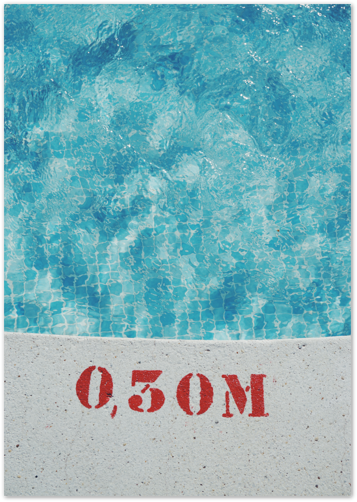 Posterux© | Swimming Pool Depth Poster – Minimal Summer Photography Print poster – premium wall art