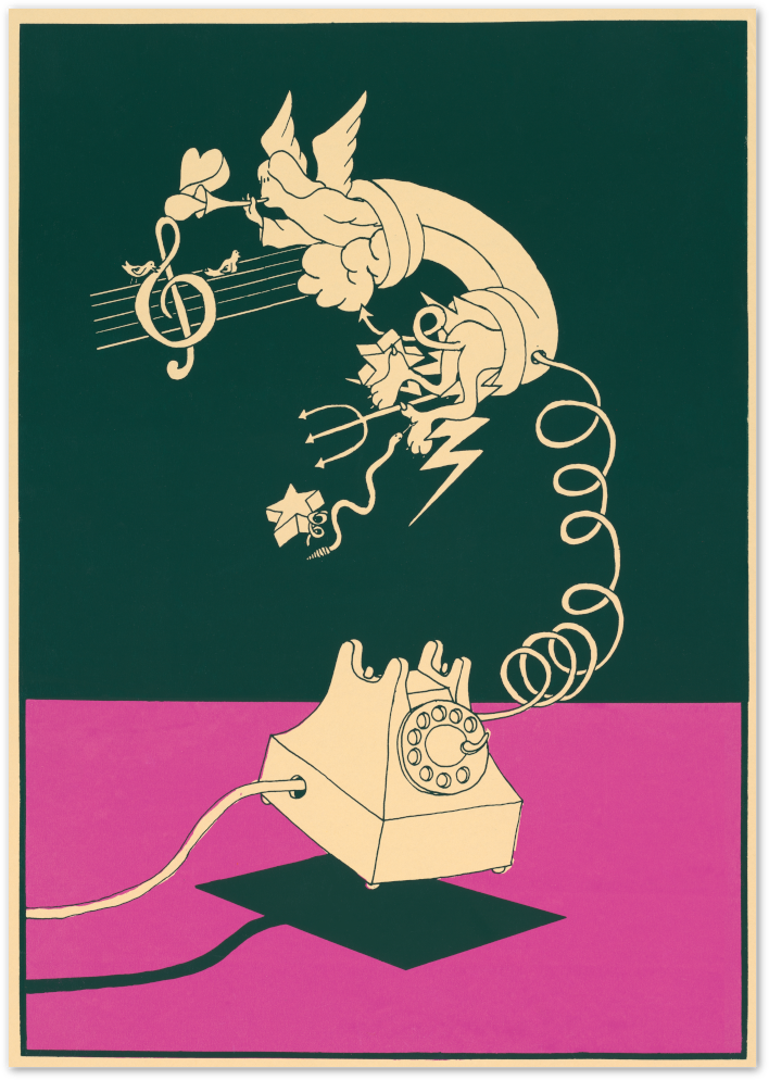 Posterux© | Surreal Phone Poster – Retro Abstract Line Art Print poster – premium wall art