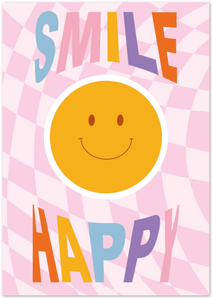 Posterux© | Smile Happy Poster – Colorful Retro Smiley Print poster – premium wall art