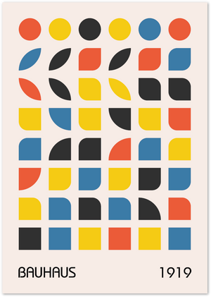 Posterux© | Bauhaus Geometry Poster – Colorful Modernist Design Print poster – premium wall art