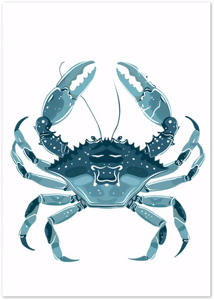 Posterux© | Blue Crab Poster – Nautical Marine Life Wall Art poster – premium wall art