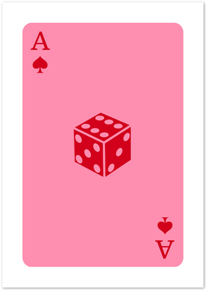 Posterux© | Ace of Spades Poster – Bold Pink Playing Card Wall Art poster – premium wall art