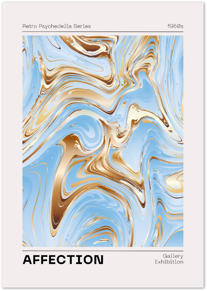 Posterux© | Marble Affection Poster – Retro Psychedelic Swirl Wall Art poster – premium wall art