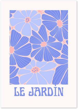 Posterux© | Le Jardin Flower Poster – Pastel Floral French-Inspired Art poster – premium wall art