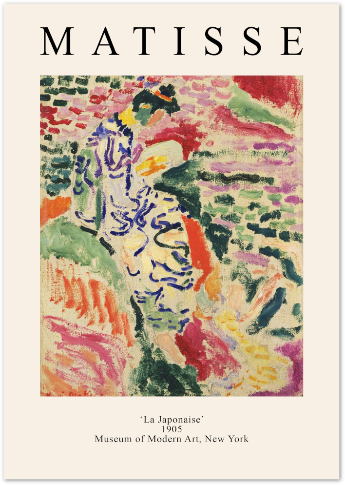 Posterux© | Matisse La Japonaise Poster – Fauvist Abstract Expression Wall Art poster – premium wall art