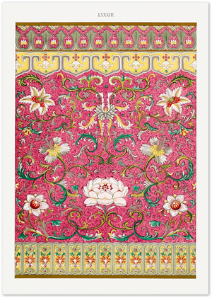 Posterux© | Vintage Botanical Motif Poster – Ornamental Floral Art poster – premium wall art