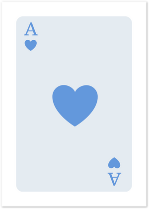 Posterux© | Ace of Hearts Poster – Minimalist Playing Card Art poster – premium wall art