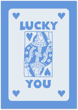 Posterux© | Lucky You Poster – Retro Pop Playing Card Art poster – premium wall art